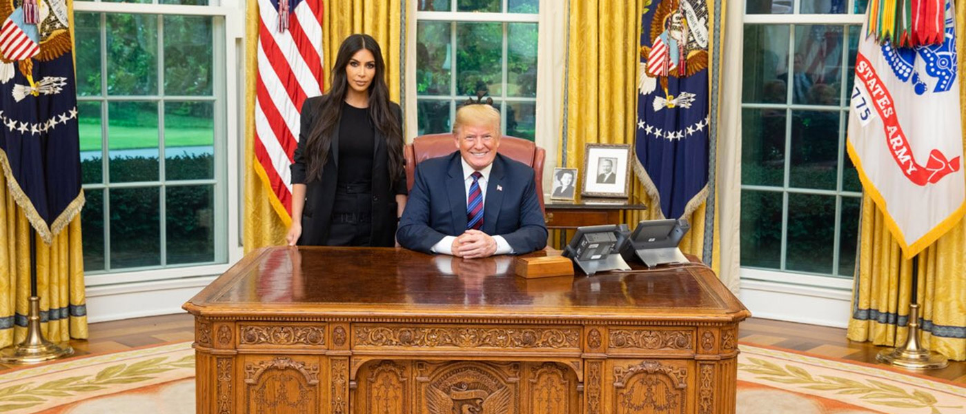 Kim Kardashian y Donald Trump