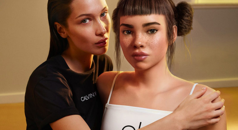 Bella Hadid y Lil Miquela x Calvin Klein