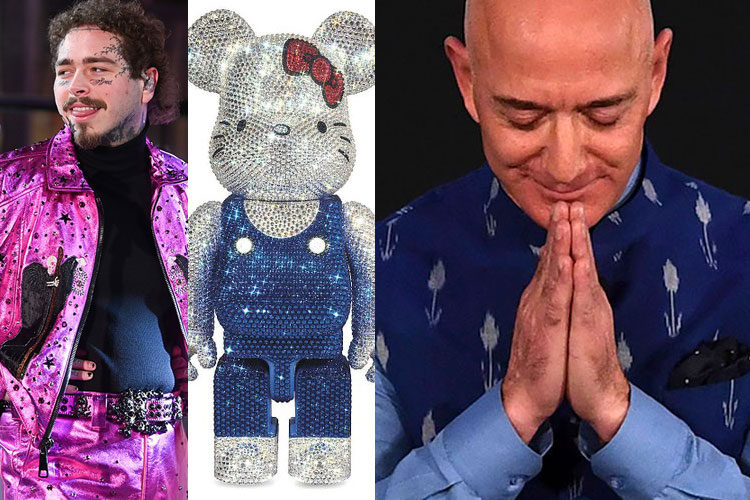 DOWN: Post Malone, BE@ARBICK, Hello Kitty, Jeff Bezos...