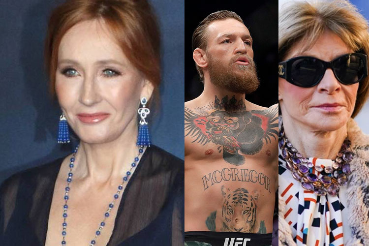 DOWN: J.K. Rowling, Conor McGregor, Anna Wintour...